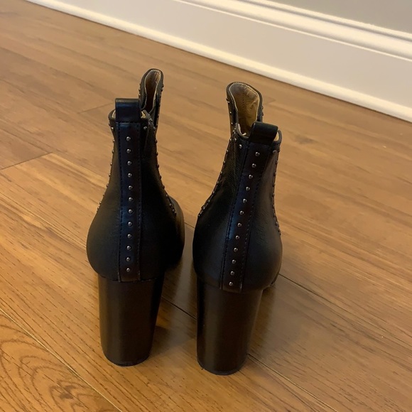 💕HP💕Saks Fifth Avenue black leather studded boots - Picture 6 of 16
